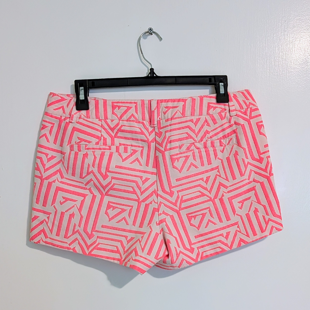 J.Crew Pink and White Geometric Shorts Size 6 - Picture 5 of 5